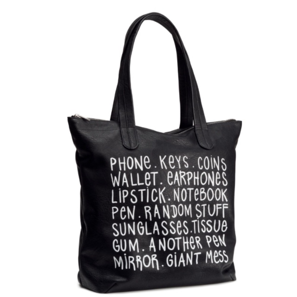 🖤H&M Divided Black Leather Tote Bag🖤